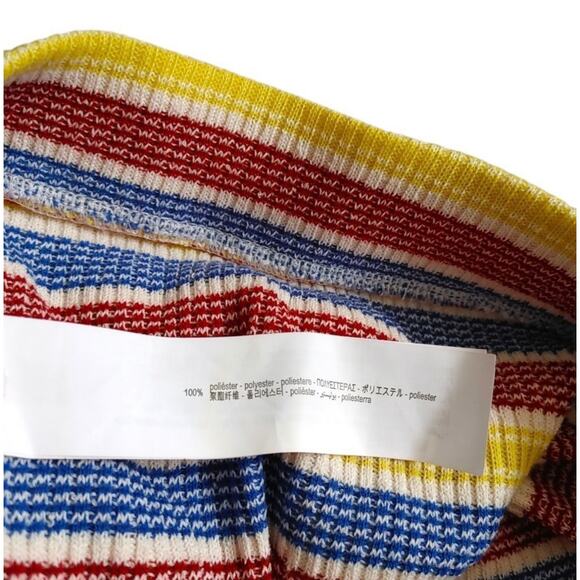 Zara Rib Texture Striped Pull On bell leg Pants Size Small - Picture 4 of 13